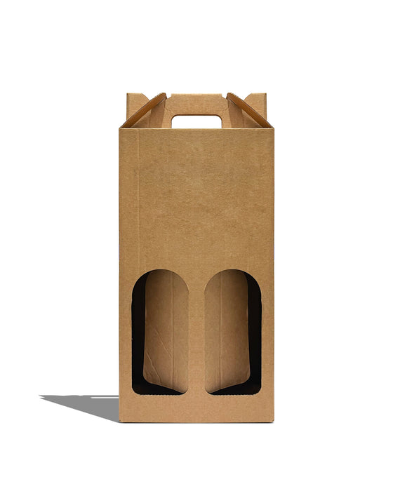 Scatola 2 Bottiglie con Manico ad Incastro