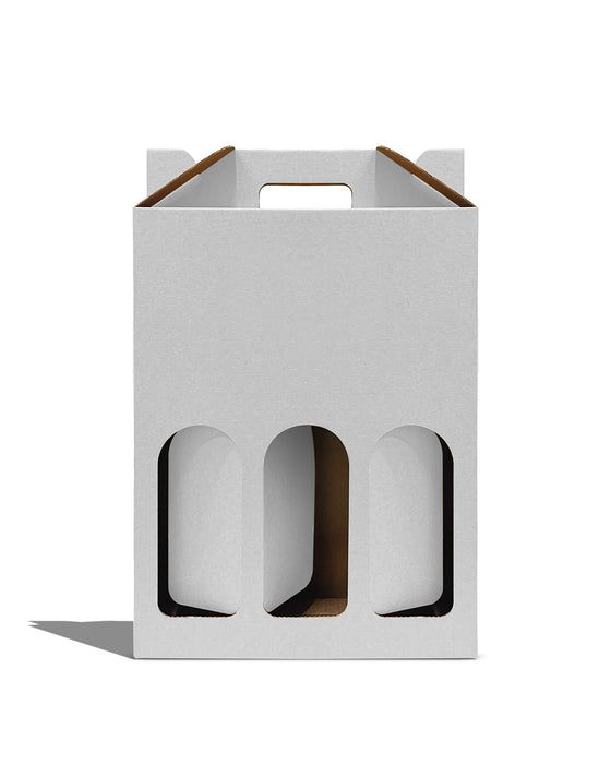 Scatola 3 Bottiglie con Manico ad Incastro