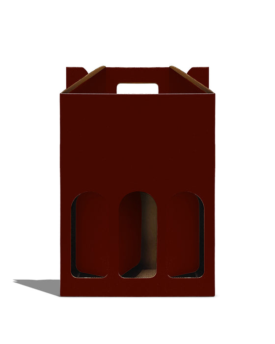 Scatola 3 Bottiglie con Manico ad Incastro