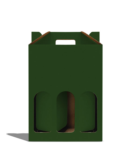 Scatola 3 Bottiglie con Manico ad Incastro